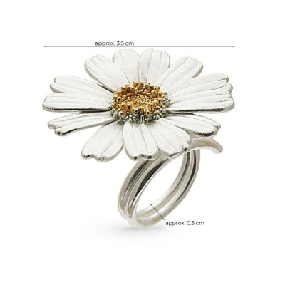 Daisy Field Daisy Ring statement,  24K Gold and sterling silver  