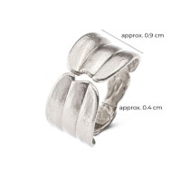 Nostalgia Daisy Ring geometric, with wide base, Sterling silver  