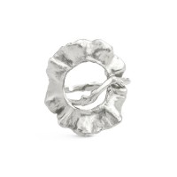 Clotho Ring geometric, statement, with narrow twig base, Sterling silver  