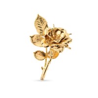 Anassa Rose Brooch statement,  24K Gold plated  