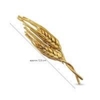 Demetra Wheat Brooch statement,  24K Gold plated  