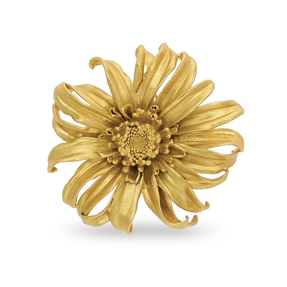 Euphoria Brooch statement,  24K Gold plated  