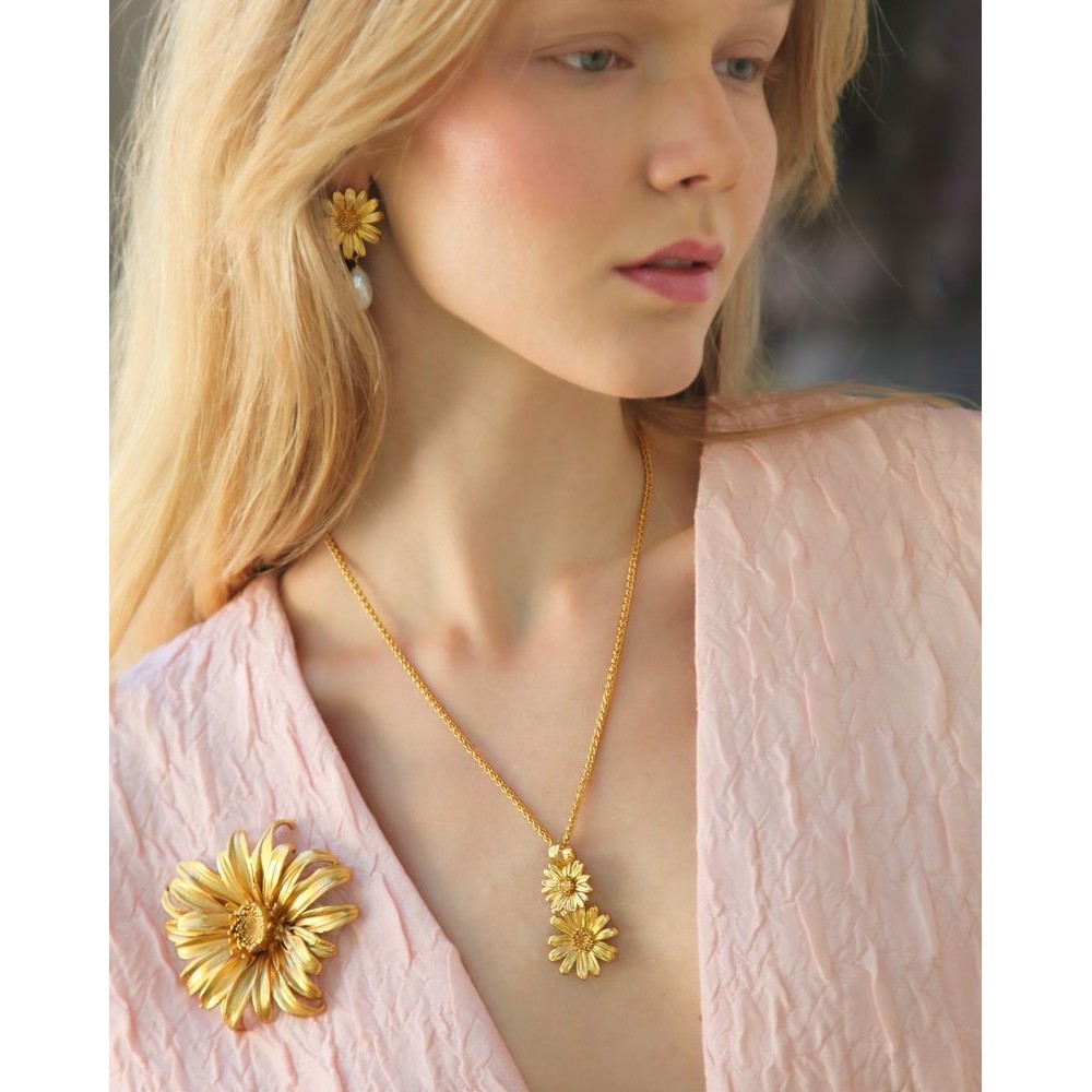 Euphoria Brooch statement,  24K Gold plated  