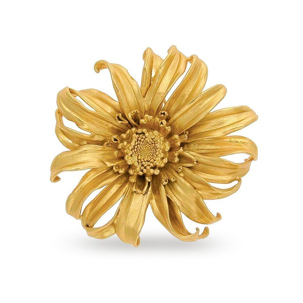 Euphoria Brooch statement,  24K Gold plated  