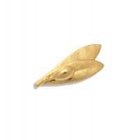 Athena Olive Brooch   24K Gold vermeil on sterling silver  