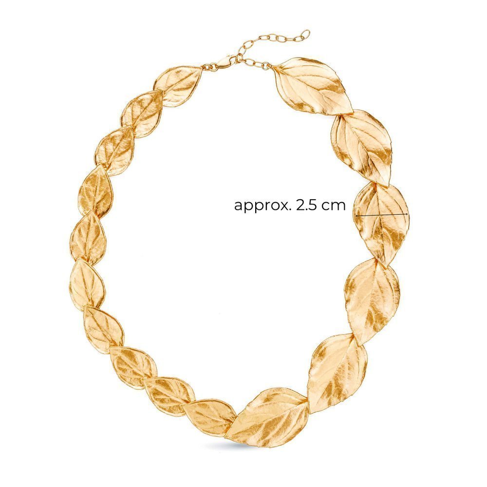 Drops Basil Necklace statement, choker, 24K Gold vermeil on sterling silver  
