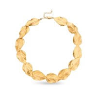 Drops Basil Necklace statement, choker, 24K Gold vermeil on sterling silver  