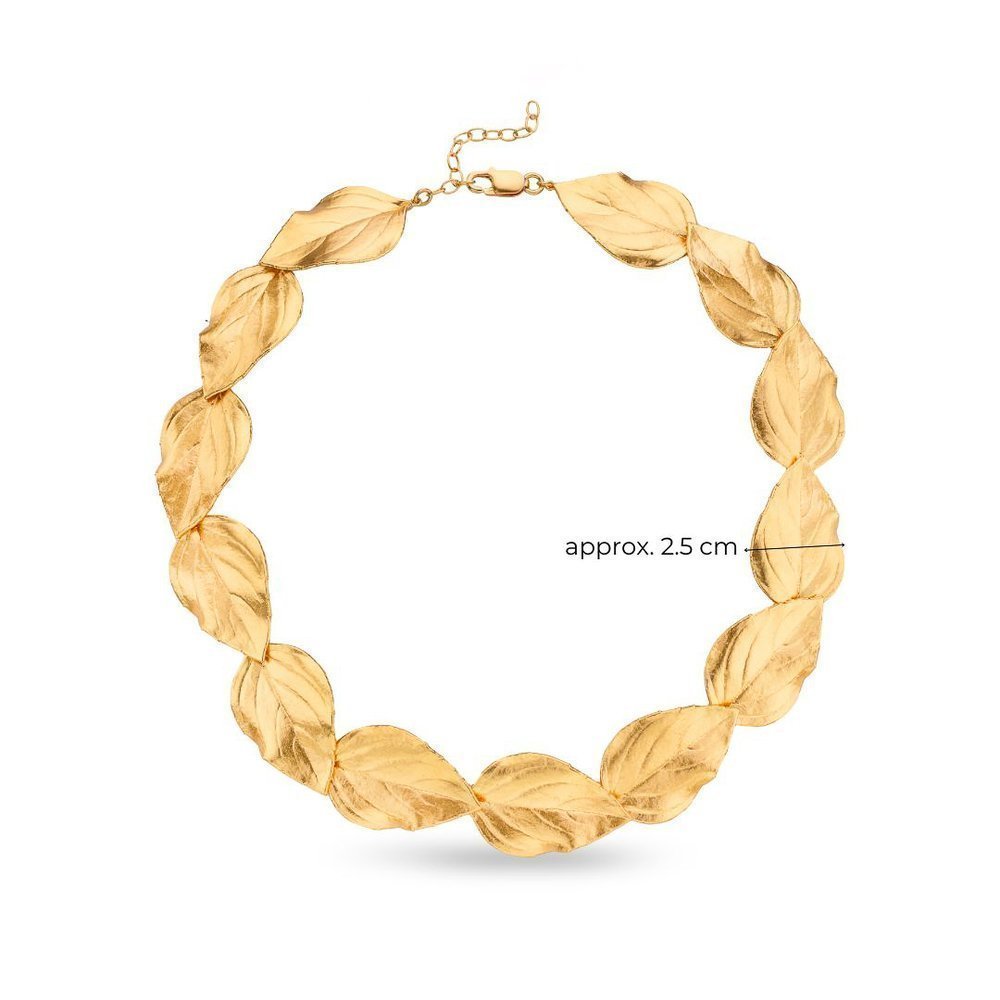 Drops Basil Necklace statement, choker, 24K Gold vermeil on sterling silver  