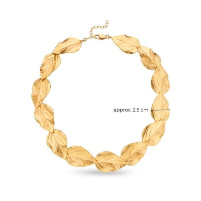 Drops Basil Necklace statement, choker, 24K Gold vermeil on sterling silver  