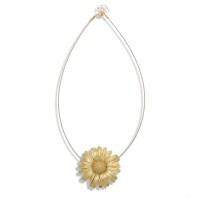 Daisy Field Daisy Necklace  steelwire, 24K Gold vermeil on sterling silver  