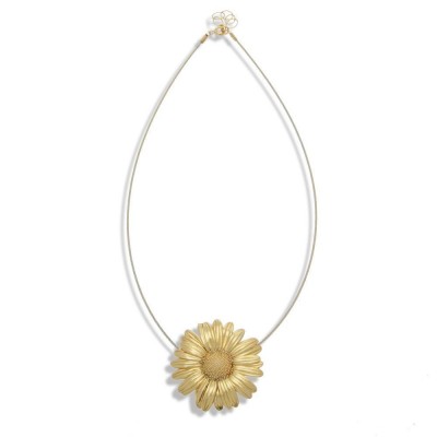 Daisy Field Daisy Necklace  steelwire, 24K Gold vermeil on sterling silver  