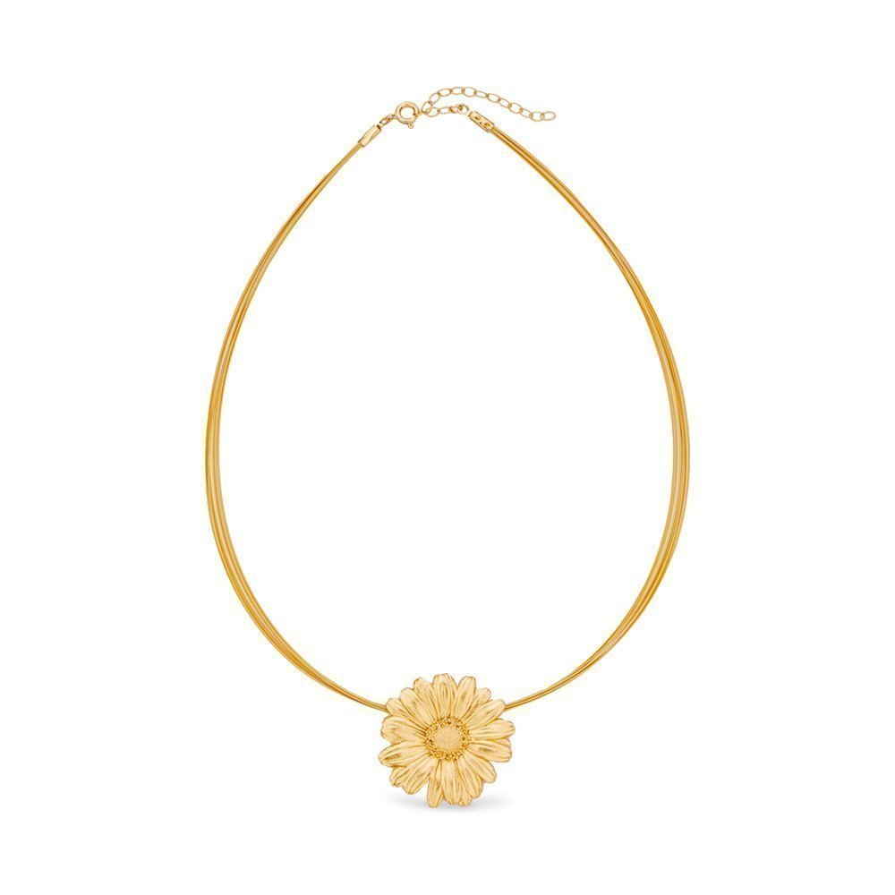 Daisy Field Daisy Necklace  steelwire, 24K Gold vermeil on sterling silver  