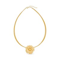 Daisy Field Daisy Necklace  steelwire, 24K Gold vermeil on sterling silver  