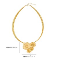 Daisy Field Daisy Necklace statement, steelwire, 24K Gold vermeil on sterling silver  