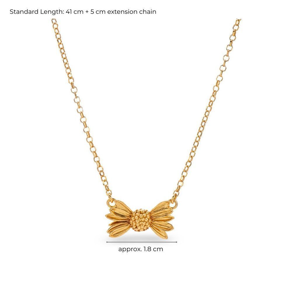 Aelia Daisy Necklace  layer, 24K Gold vermeil on sterling silver  