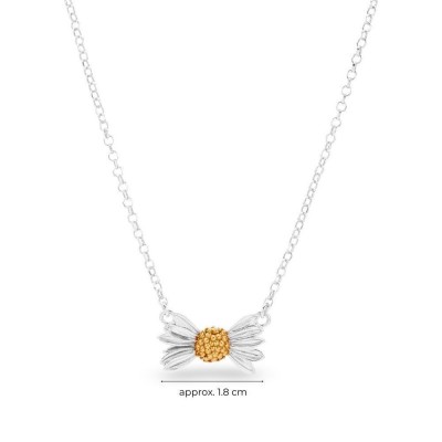 Aelia Daisy Necklace  layer, 24K Gold and sterling silver  