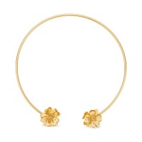 Anassa Rose Necklace statement, with flexible  wire, 24K Gold vermeil on sterling silver  