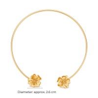 Anassa Rose Necklace statement, with flexible  wire, 24K Gold vermeil on sterling silver  