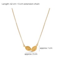 Memories Rose Necklace  two leaves, layer, 24K Gold vermeil on sterling silver  