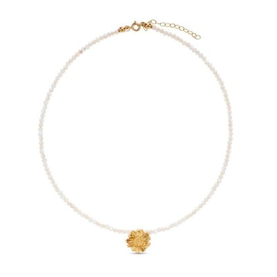 Ismini Daisy Necklace   24K Gold vermeil on sterling silver Mop 