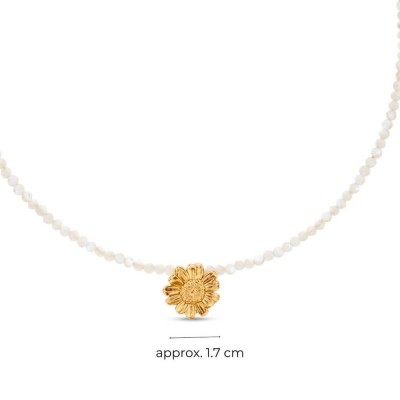 Ismini Daisy Necklace   24K Gold vermeil on sterling silver Mop 