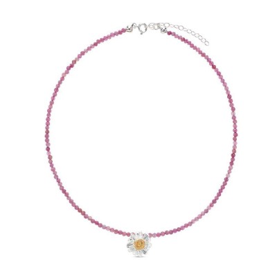 Ismini Daisy Necklace   24K Gold and sterling silver  