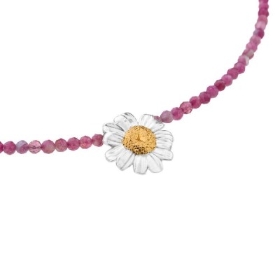 Ismini Daisy Necklace   24K Gold and sterling silver  