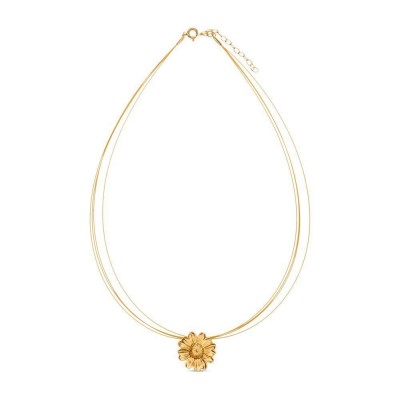 Ismini Daisy Necklace  steelwire, 24K Gold vermeil on sterling silver  