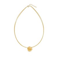 Ismini Daisy Necklace  steelwire, 24K Gold vermeil on sterling silver  