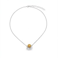 Kissing daisies Daisy Necklace mini layer, 24K Gold and sterling silver  