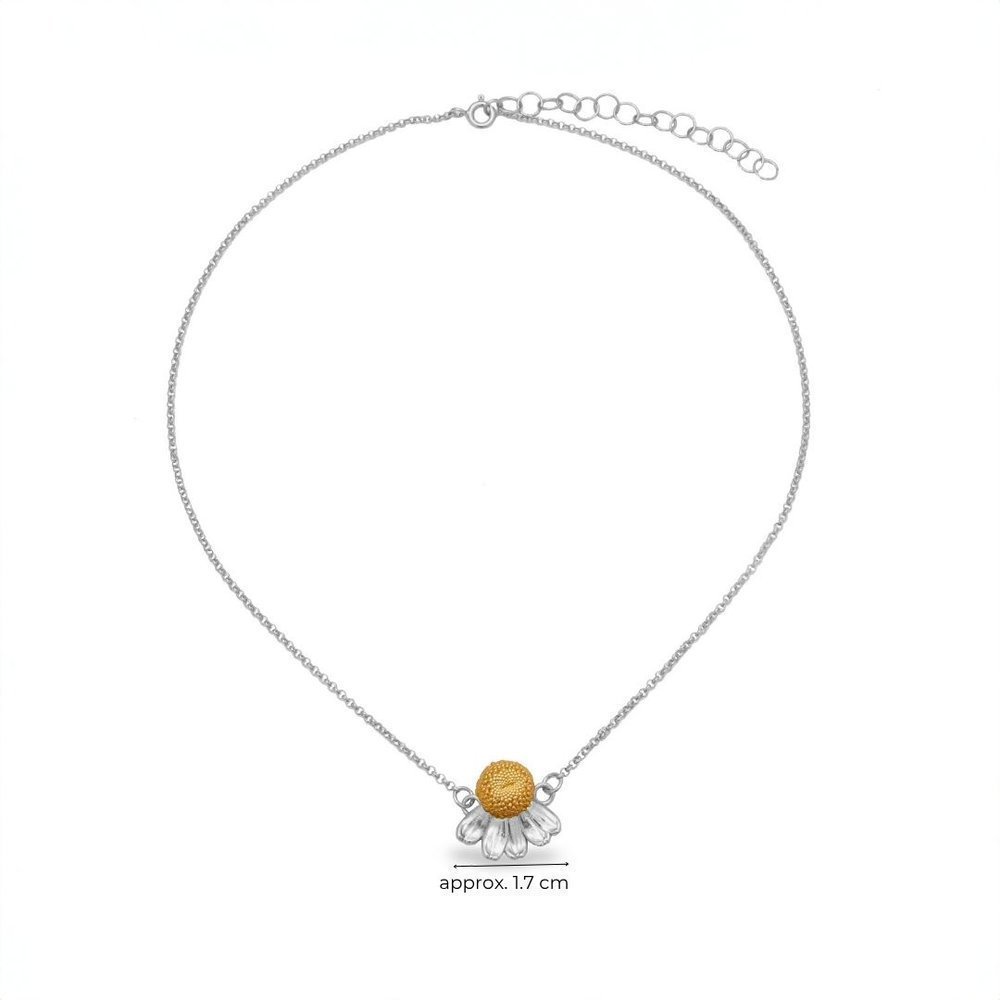Kissing daisies Daisy Necklace mini layer, 24K Gold and sterling silver  