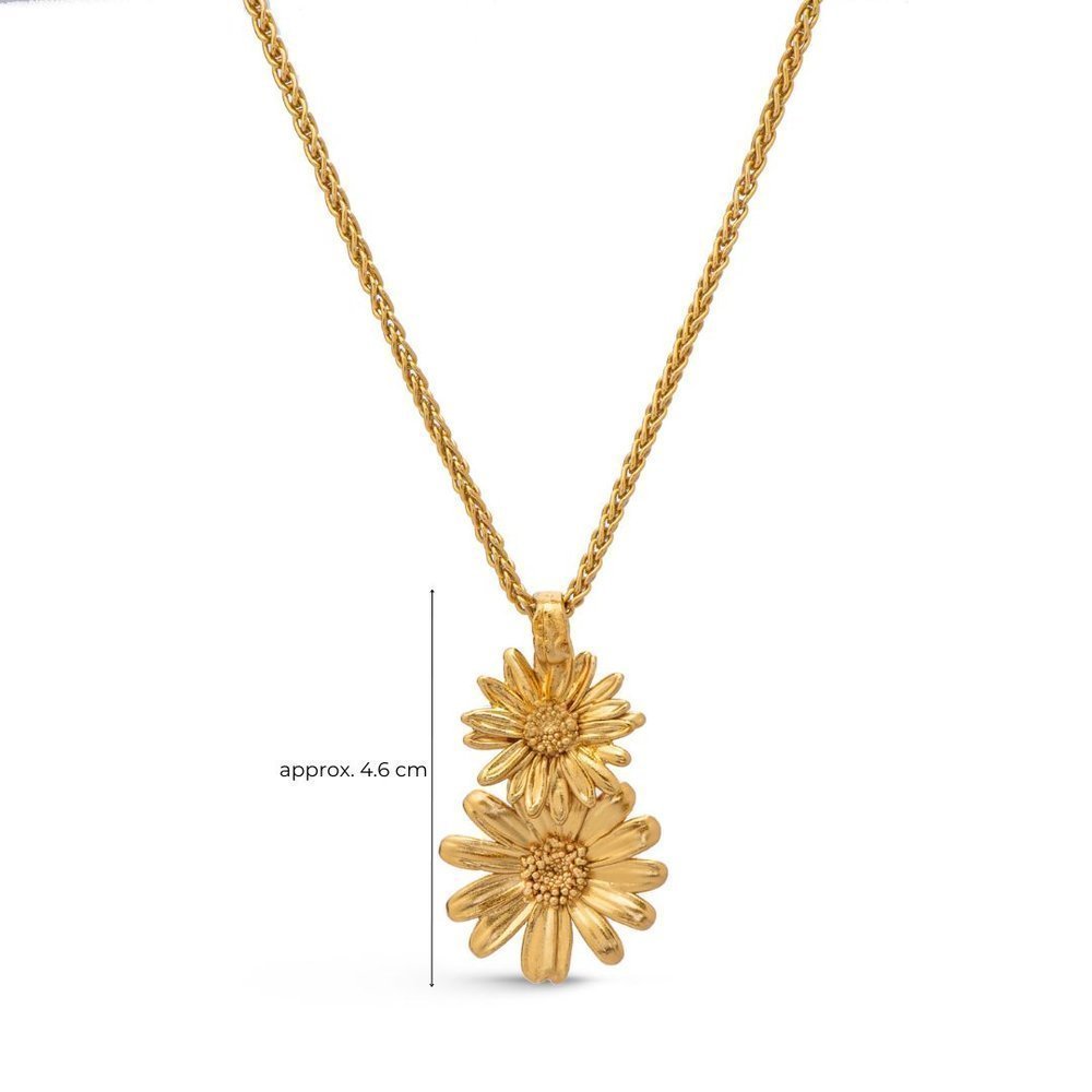 Aigli Daisy Necklace statement, long, 24K Gold vermeil on sterling silver  