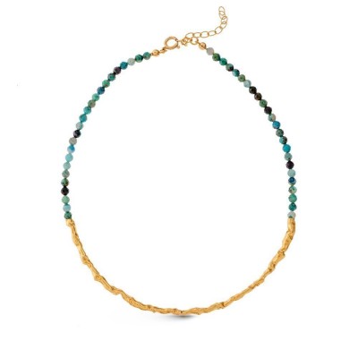 Amelia Necklace geometric, layer, 24K Gold plated Mop 