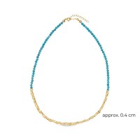Amelia Necklace geometric, layer, 24K Gold plated Mop 