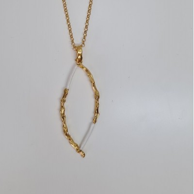 Lyria Necklace geometric, long, 24K Gold vermeil on sterling silver  