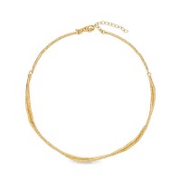 Erato Pine Necklace geometric, statement, choker, 24K Gold vermeil on sterling silver  