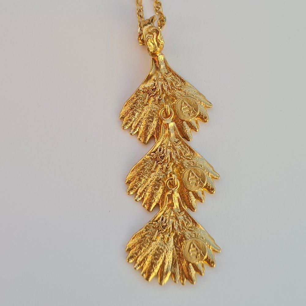 Petalia Necklace  long, 24K Gold vermeil on sterling silver  