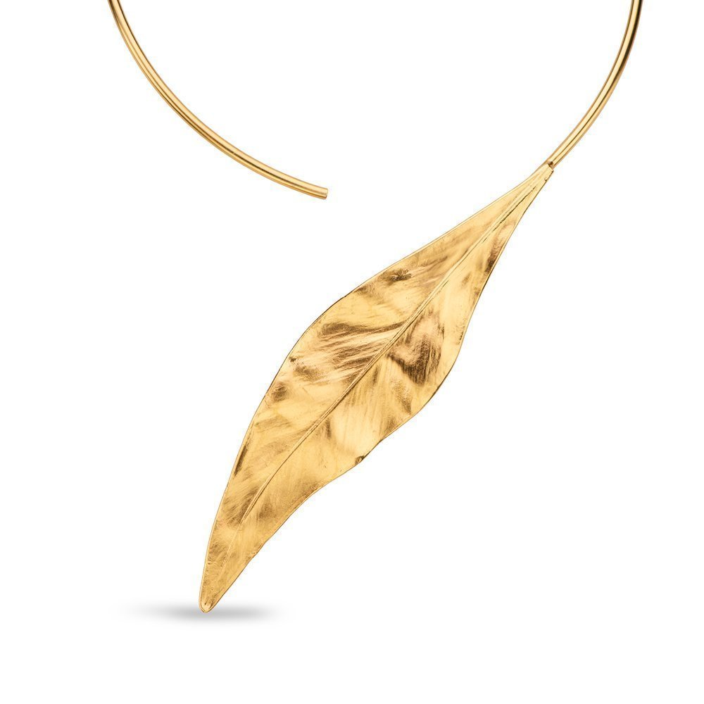 Alice Necklace statement, with flexible  wire, 24K Gold vermeil on sterling silver  