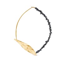 Bliss Necklace statement, steelwire, 24K Gold vermeil on sterling silver  