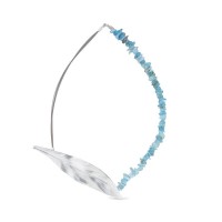 Bliss Necklace statement, steelwire, Sterling silver  