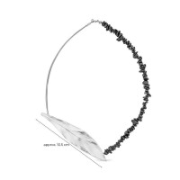 Bliss Necklace statement, steelwire, Sterling silver  