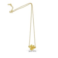 Fortuna Trefoil Necklace mini layer, 24K Gold vermeil on sterling silver  