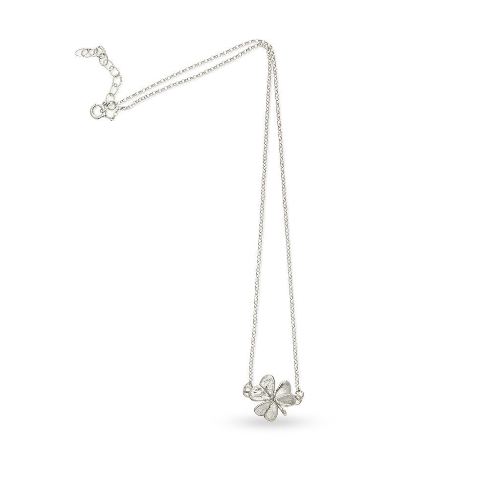 Fortuna Trefoil Necklace mini layer, Sterling silver  