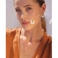 Sikinos Necklace geometric, layer, 24K Gold vermeil on sterling silver  