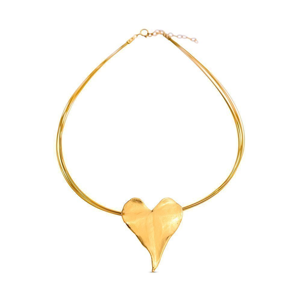 Emotions Ivy Necklace statement, steelwire, 24K Gold vermeil on sterling silver  