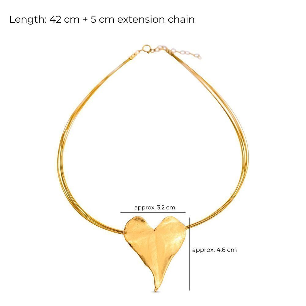 Emotions Ivy Necklace statement, steelwire, 24K Gold vermeil on sterling silver  