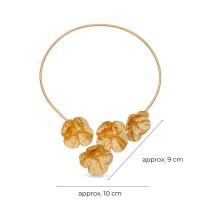 Euphoria Poppy Necklace statement, choker, with flexible  wire, 24K Gold vermeil on sterling silver  