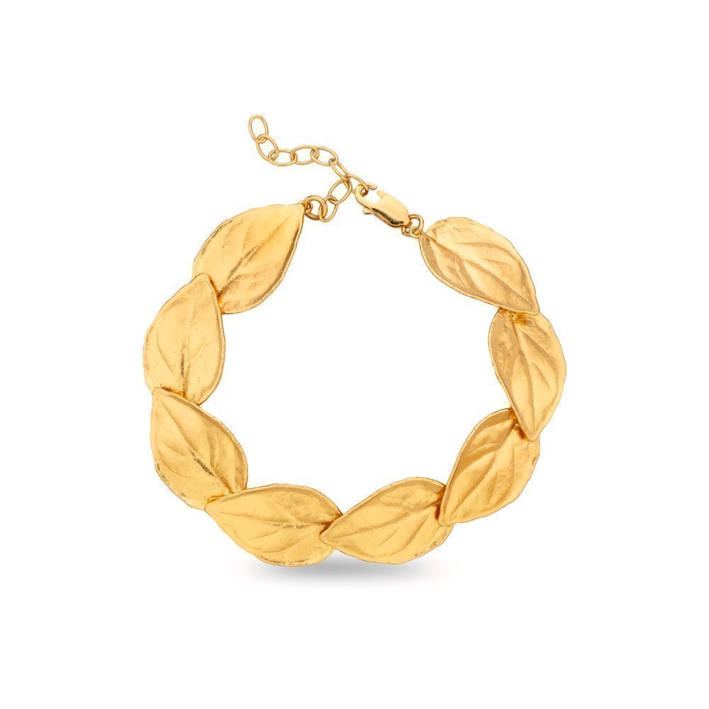Drops Basil Bracelet statement,  24K Gold vermeil on sterling silver  