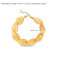 Drops Basil Bracelet statement,  24K Gold vermeil on sterling silver  