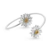 Daisy Field Daisy Bracelet statement, with flexible wire, 24K Gold and sterling silver  